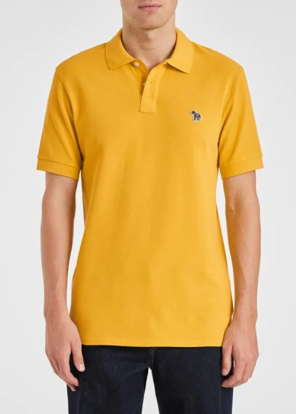 Paul Smith Polo Shirts Organic Cotton Zebra Polo Shirt Yellow 8211 Mens