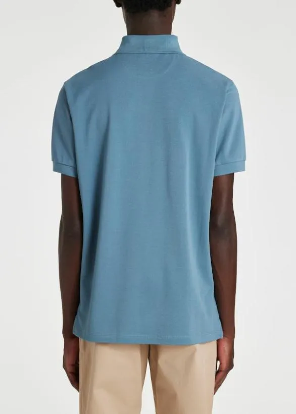 Paul Smith Polo Shirts Polo Shirt With Charm Buttons Light Blue 8211 Mens