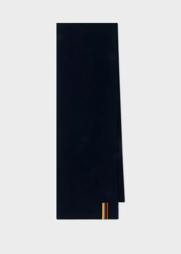 Paul Smith Scarves Merino Wool 039Artist Stripe039 Scarf Navy 8211 Mens
