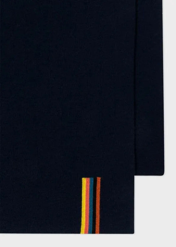 Paul Smith Scarves Merino Wool 039Artist Stripe039 Scarf Navy 8211 Mens