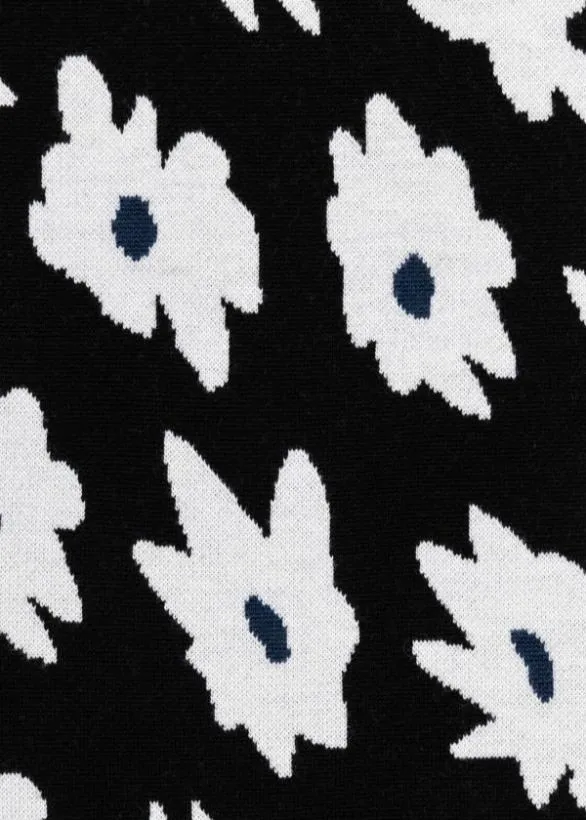 Paul Smith Scarves Merino Wool 039Big Flower039 Scarf Black 8211 Mens