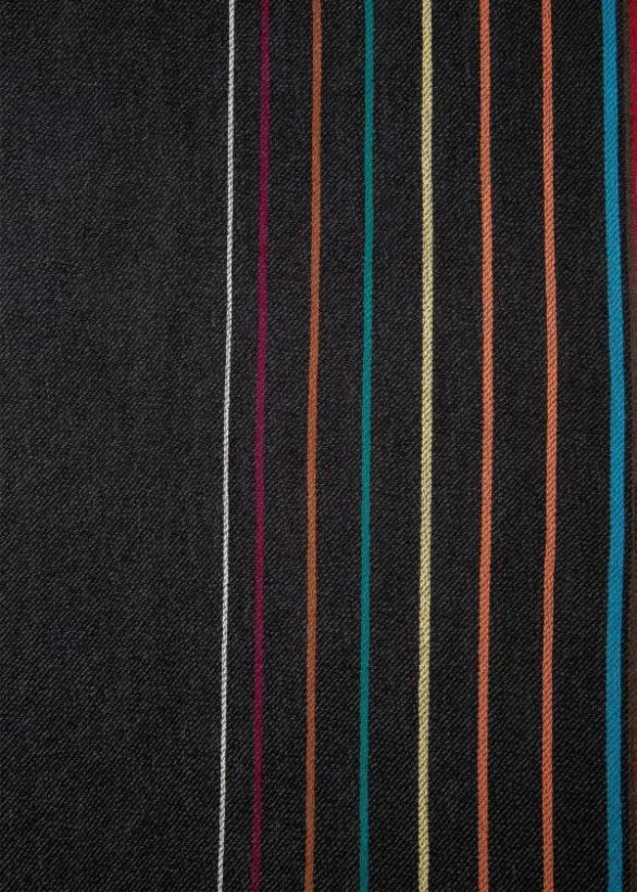 Paul Smith Scarves WoolSilk 039Signature Stripe039 Scarf Black 8211 Mens