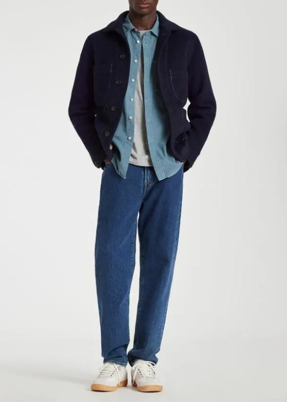 Paul Smith Shirts Corduroy PatchPocket Shirt Light Blue 8211 Mens