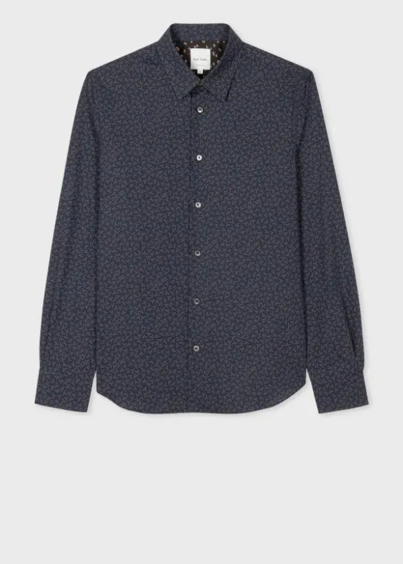 Paul Smith Shirts Cotton 039Hanger039 Shirt Navy 8211 Mens