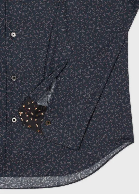Paul Smith Shirts Cotton 039Hanger039 Shirt Navy 8211 Mens