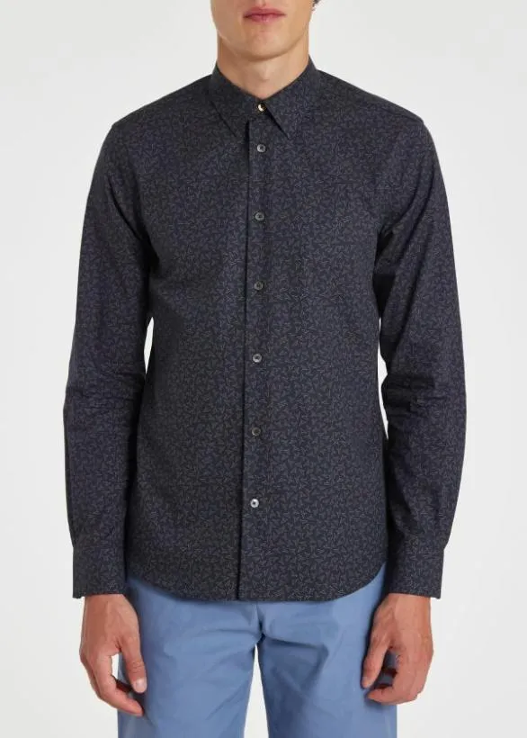 Paul Smith Shirts Cotton 039Hanger039 Shirt Navy 8211 Mens