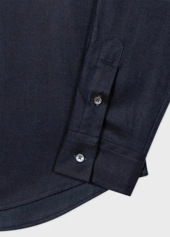 Paul Smith Shirts CottonBlend Shirt Navy 8211 Mens