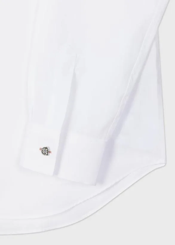 Paul Smith Shirts CottonPoplin Charm Button Shirt White 8211 Mens