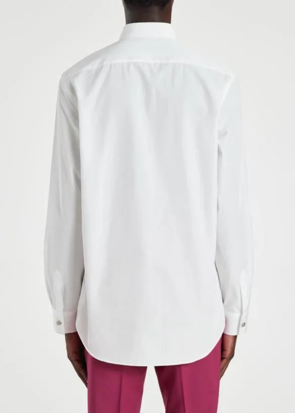 Paul Smith Shirts CottonPoplin Charm Button Shirt White 8211 Mens