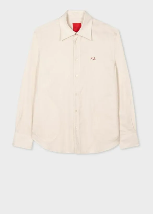 Paul Smith Shirts Ecru CottonBlend Shirt Ecru 8211 Mens