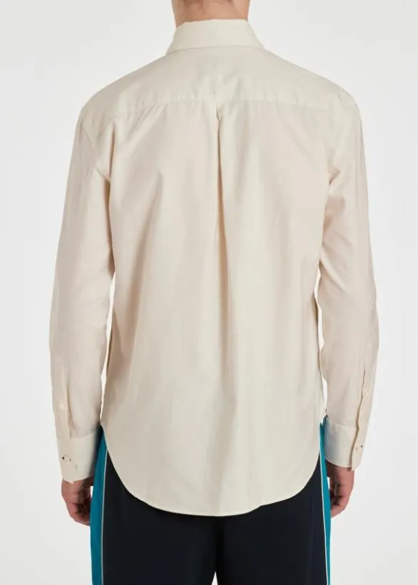 Paul Smith Shirts Ecru CottonBlend Shirt Ecru 8211 Mens