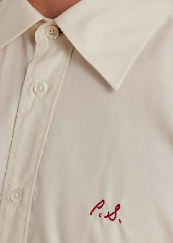 Paul Smith Shirts Ecru CottonBlend Shirt Ecru 8211 Mens