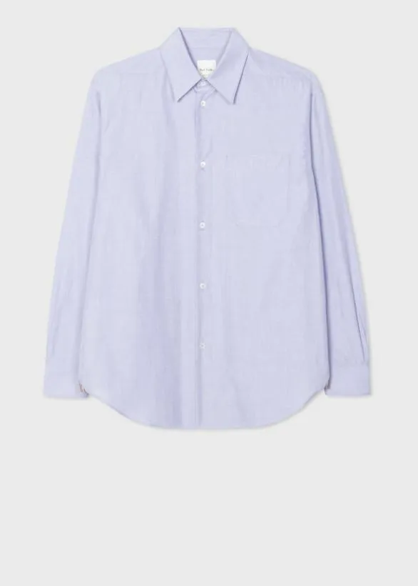 Paul Smith Shirts EndonEnd Cotton Shirt Blue 8211 Mens