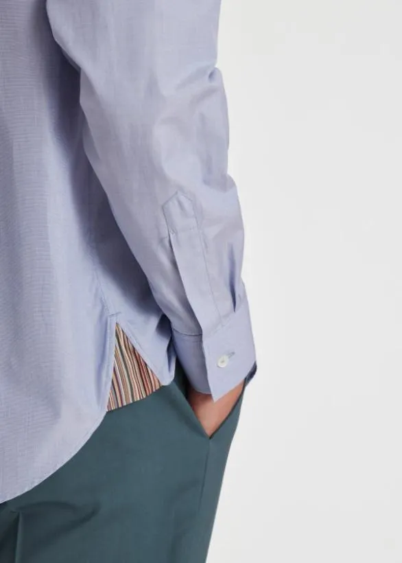 Paul Smith Shirts EndonEnd Cotton Shirt Blue 8211 Mens