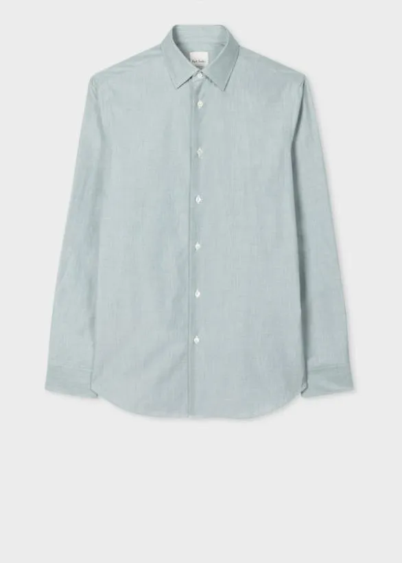 Paul Smith Shirts EndonEnd Cotton Shirt Green 8211 Mens