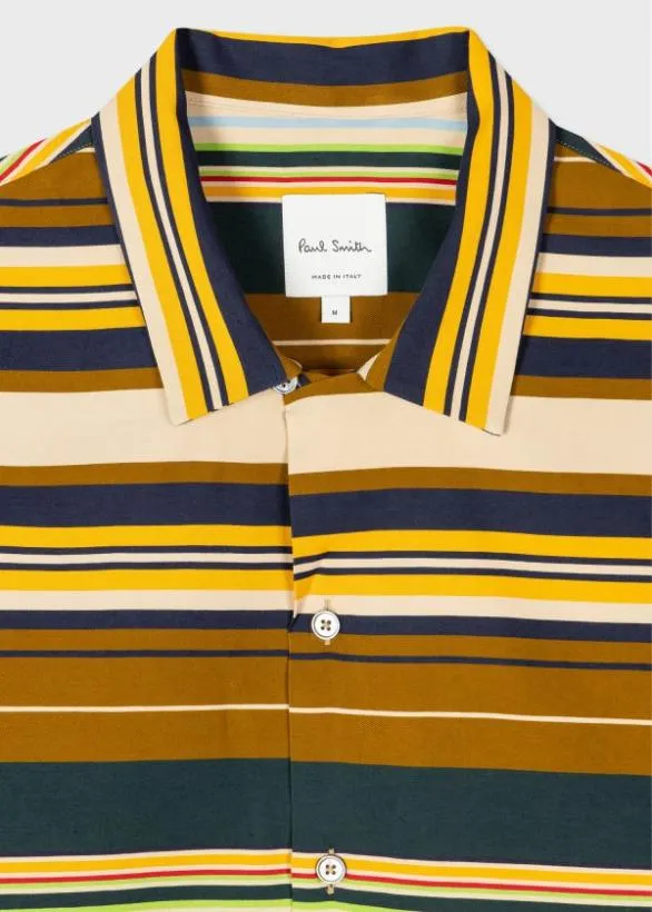 Paul Smith Shirts Multi Stripe Shirt Orange 8211 Mens