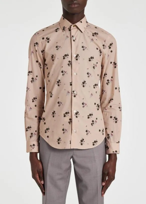 Paul Smith Shirts Pink 039Narcissus Floral039 Shirt Pink 8211 Mens