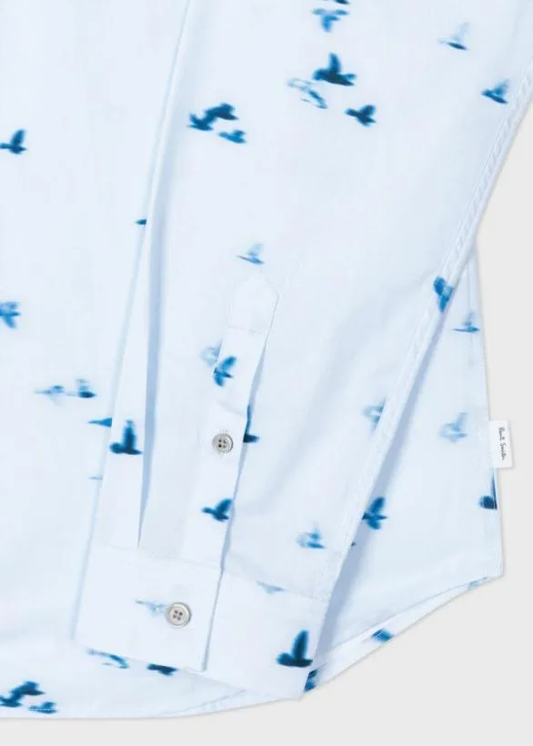 Paul Smith Shirts SlimFit Cotton 039Flock039 Shirt Light Blue 8211 Mens