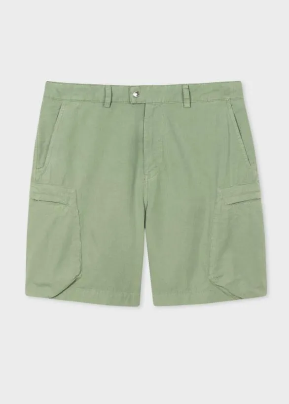 Paul Smith Shorts CottonBlend Ripstop Cargo Shorts Green 8211 Mens