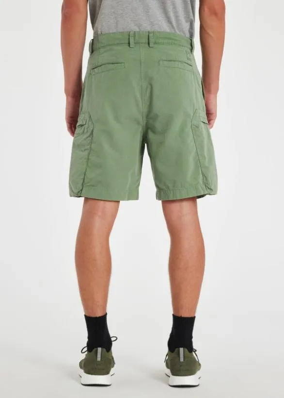 Paul Smith Shorts CottonBlend Ripstop Cargo Shorts Green 8211 Mens