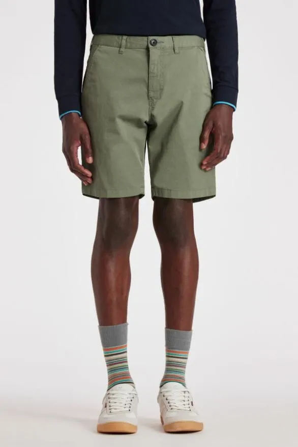 Paul Smith Shorts StretchCotton Shorts Khaki 8211 Mens