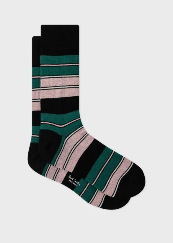 Paul Smith Socks Mix Stripe Socks Black 8211 Mens