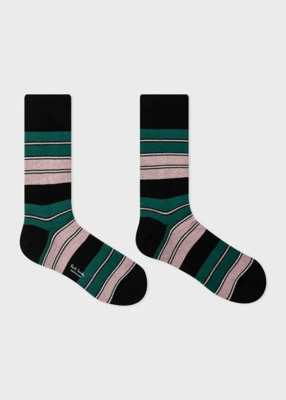 Paul Smith Socks Mix Stripe Socks Black 8211 Mens