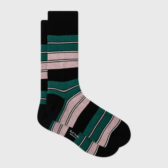Paul Smith Socks Mix Stripe Socks Black 8211 Mens