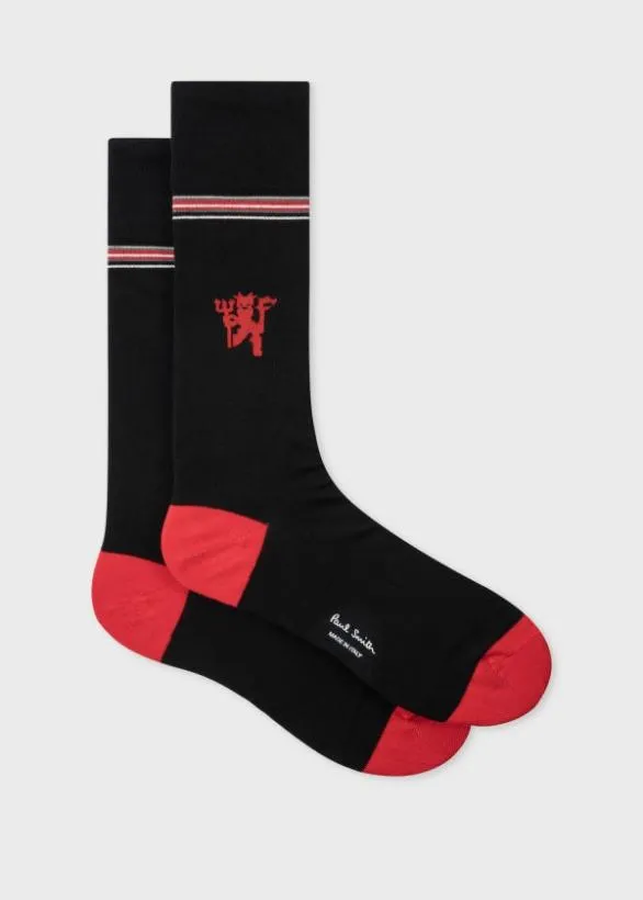 Paul Smith Socks Paul Smith and Manchester United 8211 Credit Card Holder and Socks Gift Set Red And Black 8211 Mens