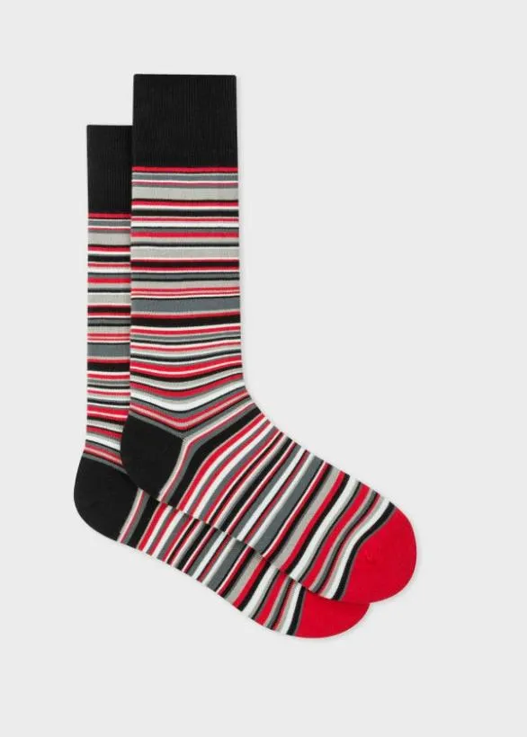 Paul Smith Socks Paul Smith and Manchester United 8211 Credit Card Holder and Socks Gift Set Red And Black 8211 Mens