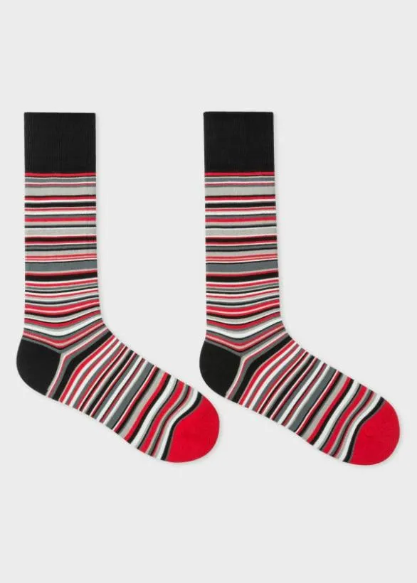 Paul Smith Socks Paul Smith and Manchester United 8211 Credit Card Holder and Socks Gift Set Red And Black 8211 Mens