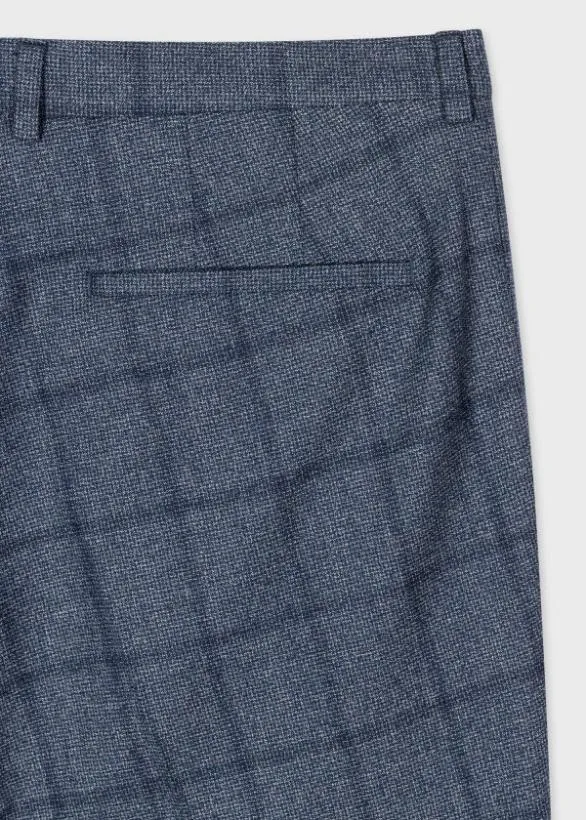 Paul Smith Suits SlimFit Shadow Windowpane Check Suit Blue 8211 Mens