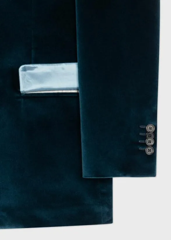 Paul Smith Suits TailoredFit Velvet Suit Navy 8211 Mens