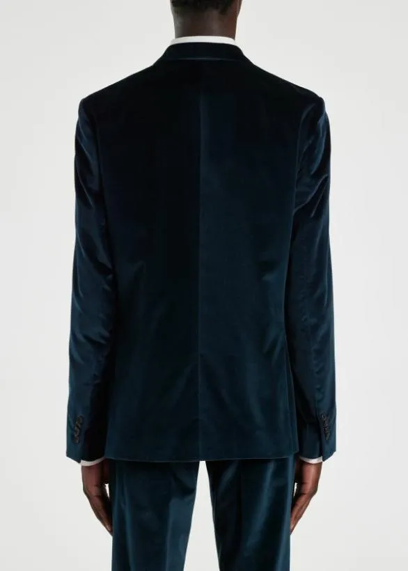 Paul Smith Suits TailoredFit Velvet Suit Navy 8211 Mens