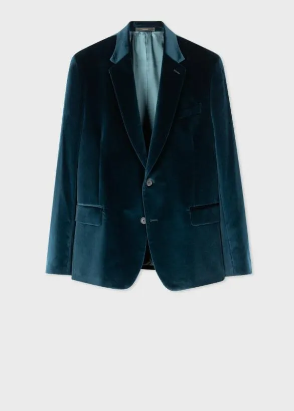 Paul Smith Suits TailoredFit Velvet Suit Navy 8211 Mens