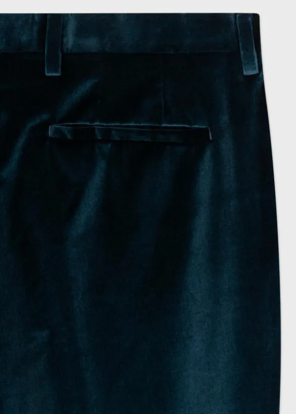 Paul Smith Suits TailoredFit Velvet Suit Navy 8211 Mens