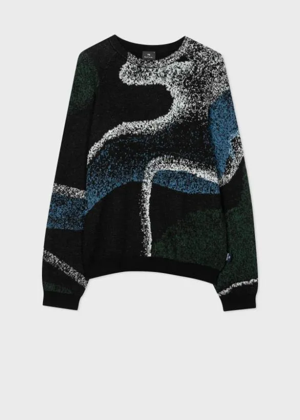 Paul Smith Sweaters 039Spray039 Jacquard Sweater Black 8211 Mens