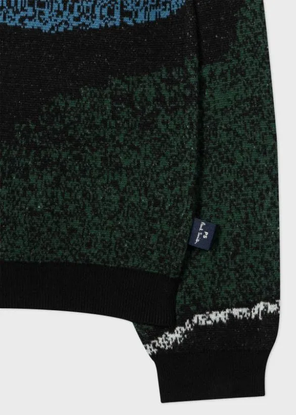 Paul Smith Sweaters 039Spray039 Jacquard Sweater Black 8211 Mens