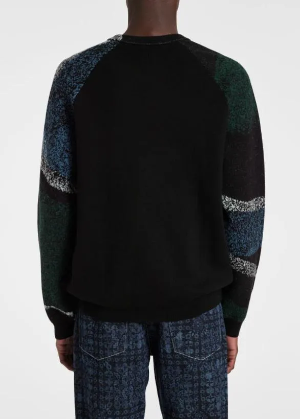 Paul Smith Sweaters 039Spray039 Jacquard Sweater Black 8211 Mens
