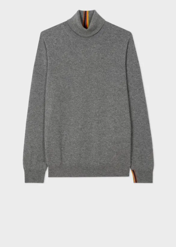 Paul Smith Sweaters Cashmere 039Artist Stripe039 Roll Neck Sweater Grey 8211 Mens Paul Smith Sweaters Cashmere 039Artist Stripe039 Roll Neck Sweater Grey 8211 Mens