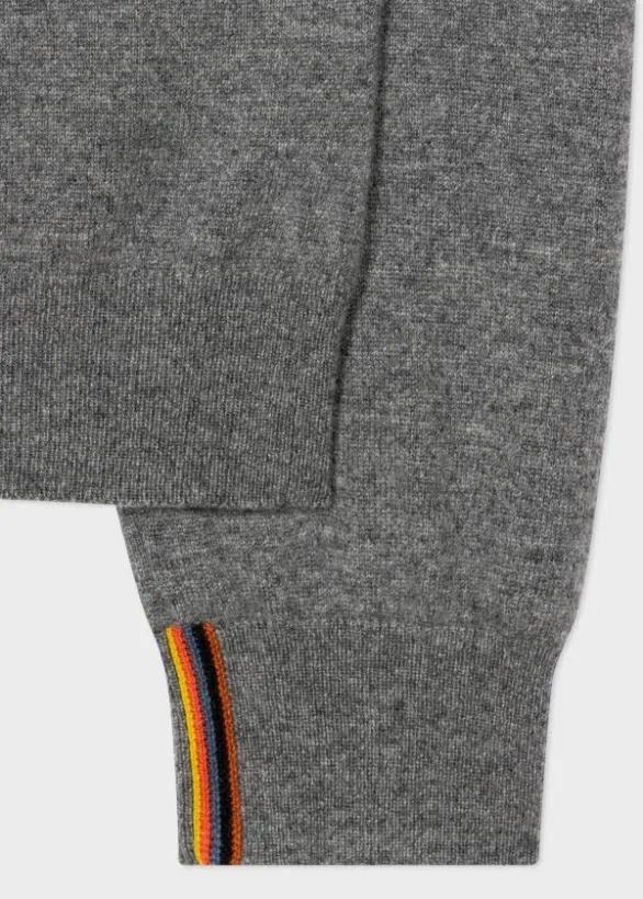 Paul Smith Sweaters Cashmere 039Artist Stripe039 Roll Neck Sweater Grey 8211 Mens