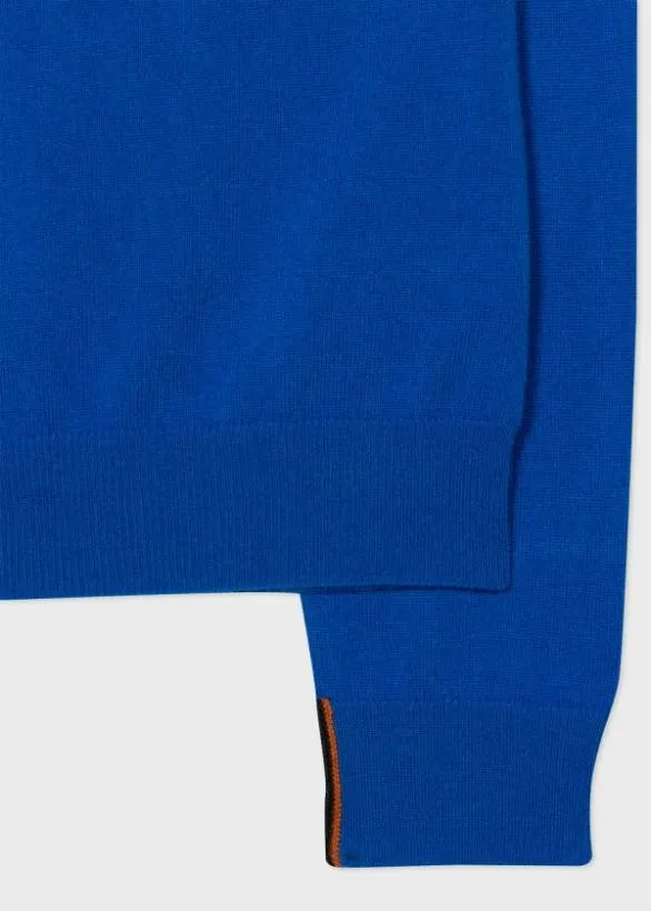 Paul Smith Sweaters Cashmere Zip Up Cardigan Cobalt Blue 8211 Mens