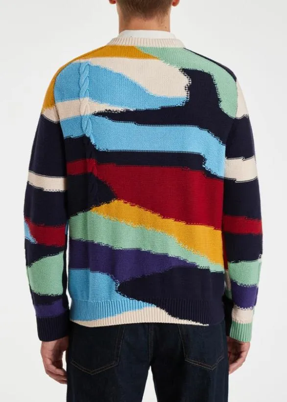 Paul Smith Sweaters Cotton 039Plains039 Sweater Multicolour 8211 Mens