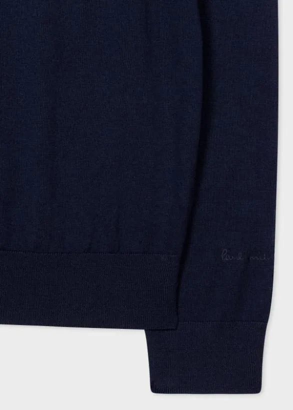 Paul Smith Sweaters Merino Wool Sweater Navy 8211 Mens