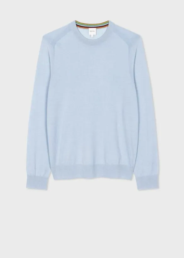 Paul Smith Sweaters Merino Wool Sweater Sky Blue 8211 Mens