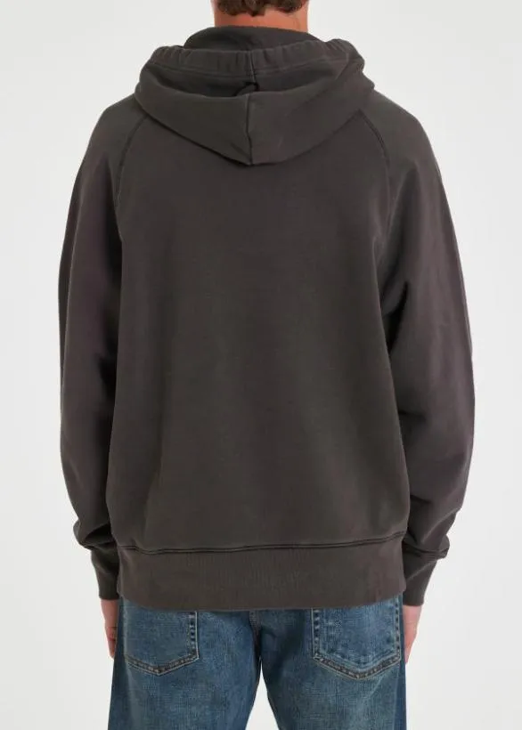 Paul Smith Sweatshirts and Hoodies 039Happy039 Hoodie Charcoal Grey 8211 Mens