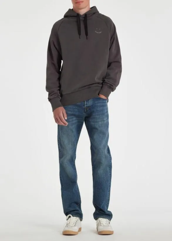 Paul Smith Sweatshirts and Hoodies 039Happy039 Hoodie Charcoal Grey 8211 Mens