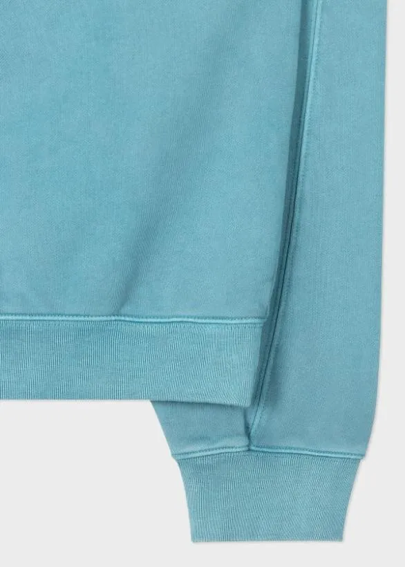 Paul Smith Sweatshirts and Hoodies 039Happy039 Polo Sweatshirt Light Blue 8211 Mens
