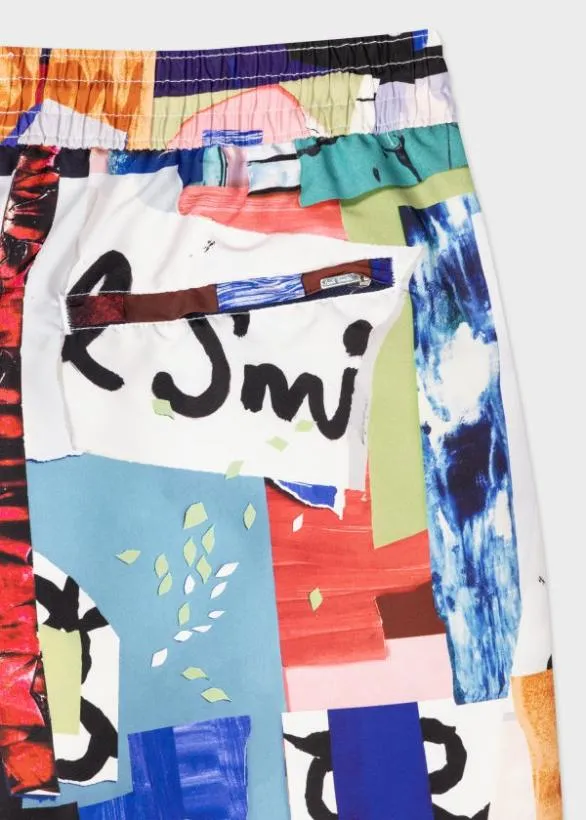 Paul Smith Swimwear 039Collage039 Long Swim Shorts Multicolour 8211 Mens