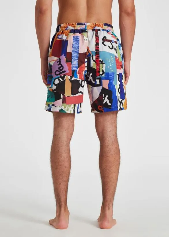 Paul Smith Swimwear 039Collage039 Long Swim Shorts Multicolour 8211 Mens